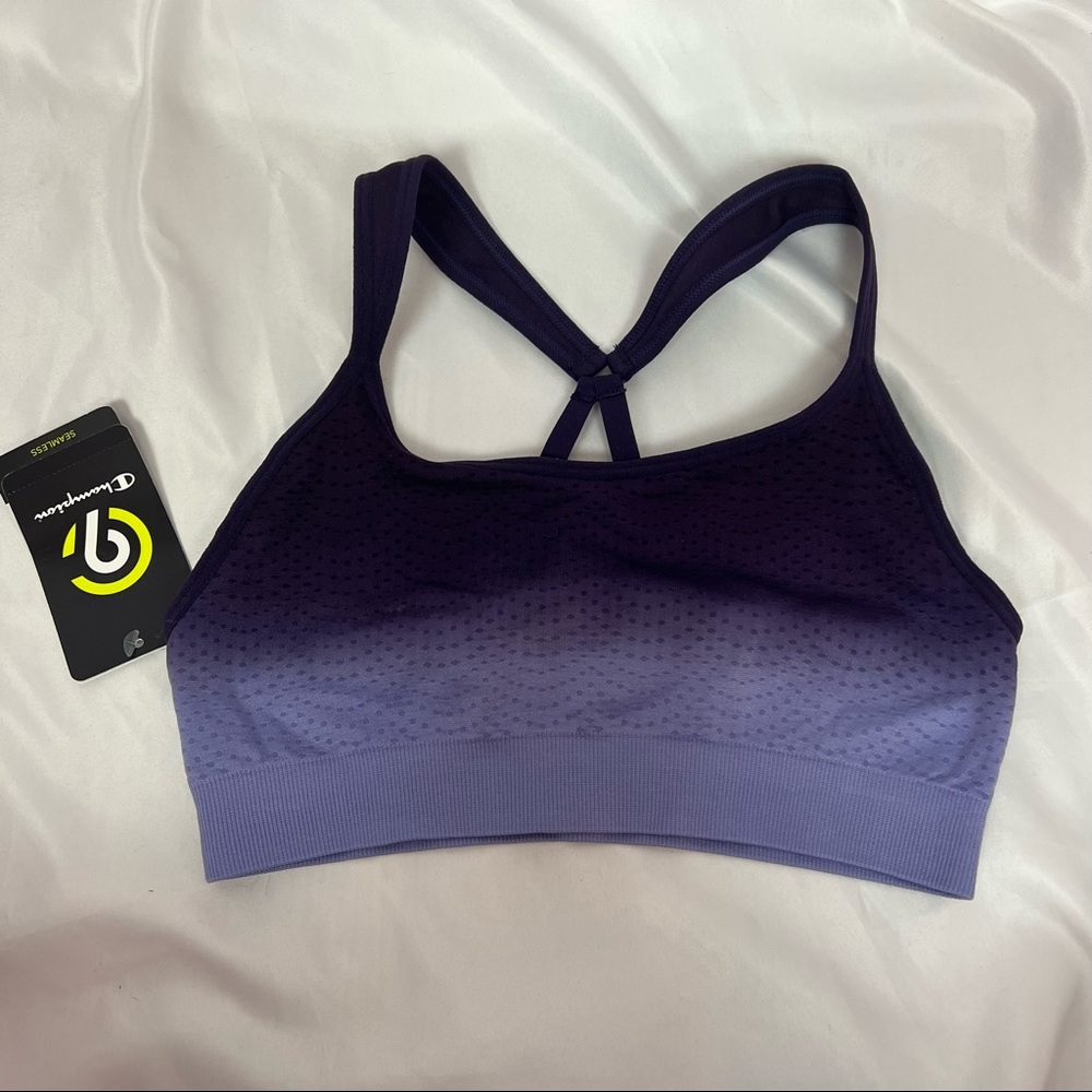 C9 Champion Seamless Sports Bra Purple Ombré Color, size XS NWT